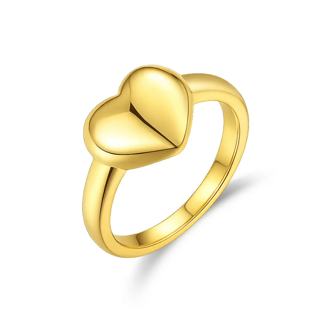 Premium Gold Heart Ring – Expert Custom Jewelry Manufacturer DJ01R0565