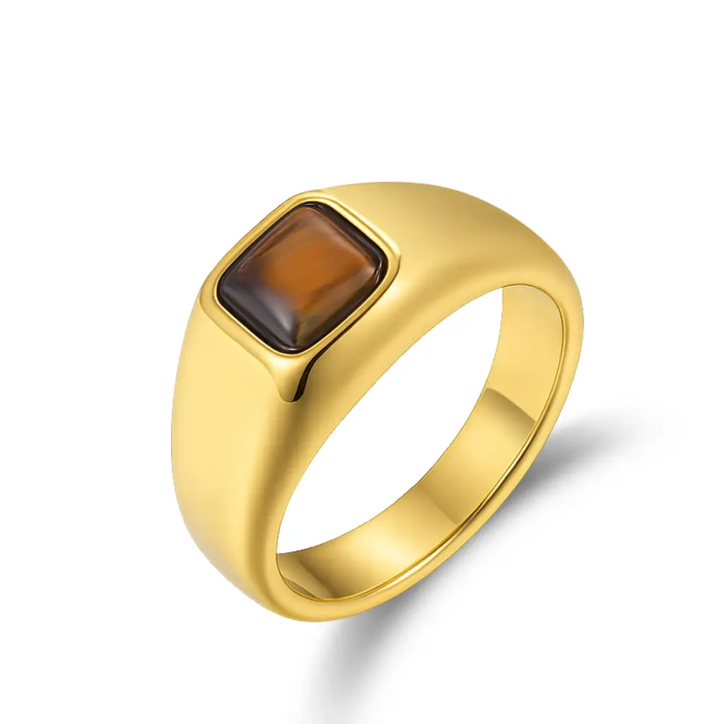 Wholesale Gold Signet Ring | Custom Jewelry Manufacturer DJ01R0573
