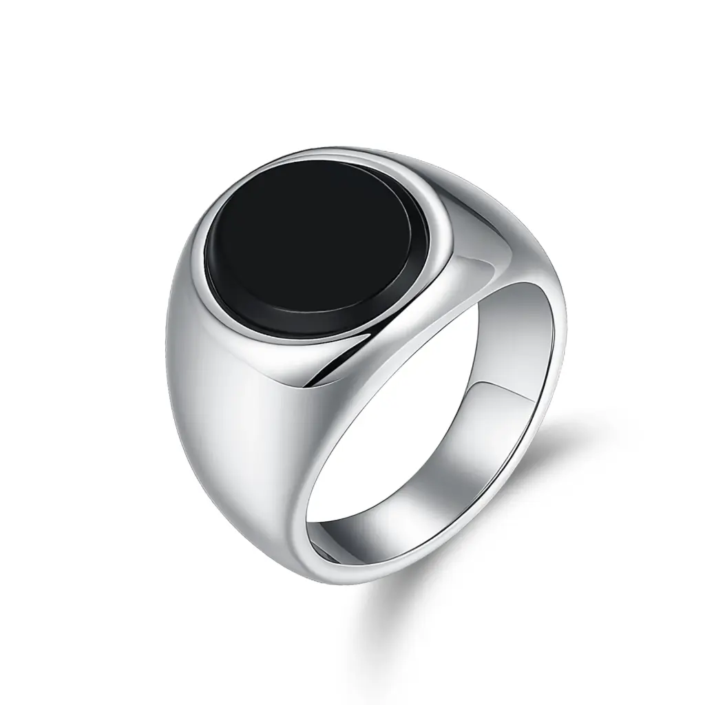 Wholesale Men's Signet Ring | Custom Stainless Steel Jewelry Manufacturer DJ01R0623