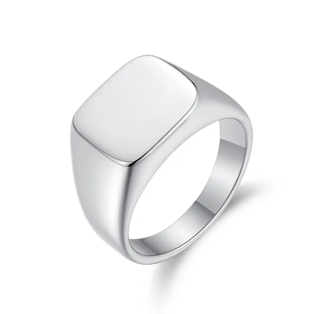 Wholesale Minimalist Signet Ring | Custom B2B Jewelry Manufacturer | Jinyi Jewelry DJ01R0631-1