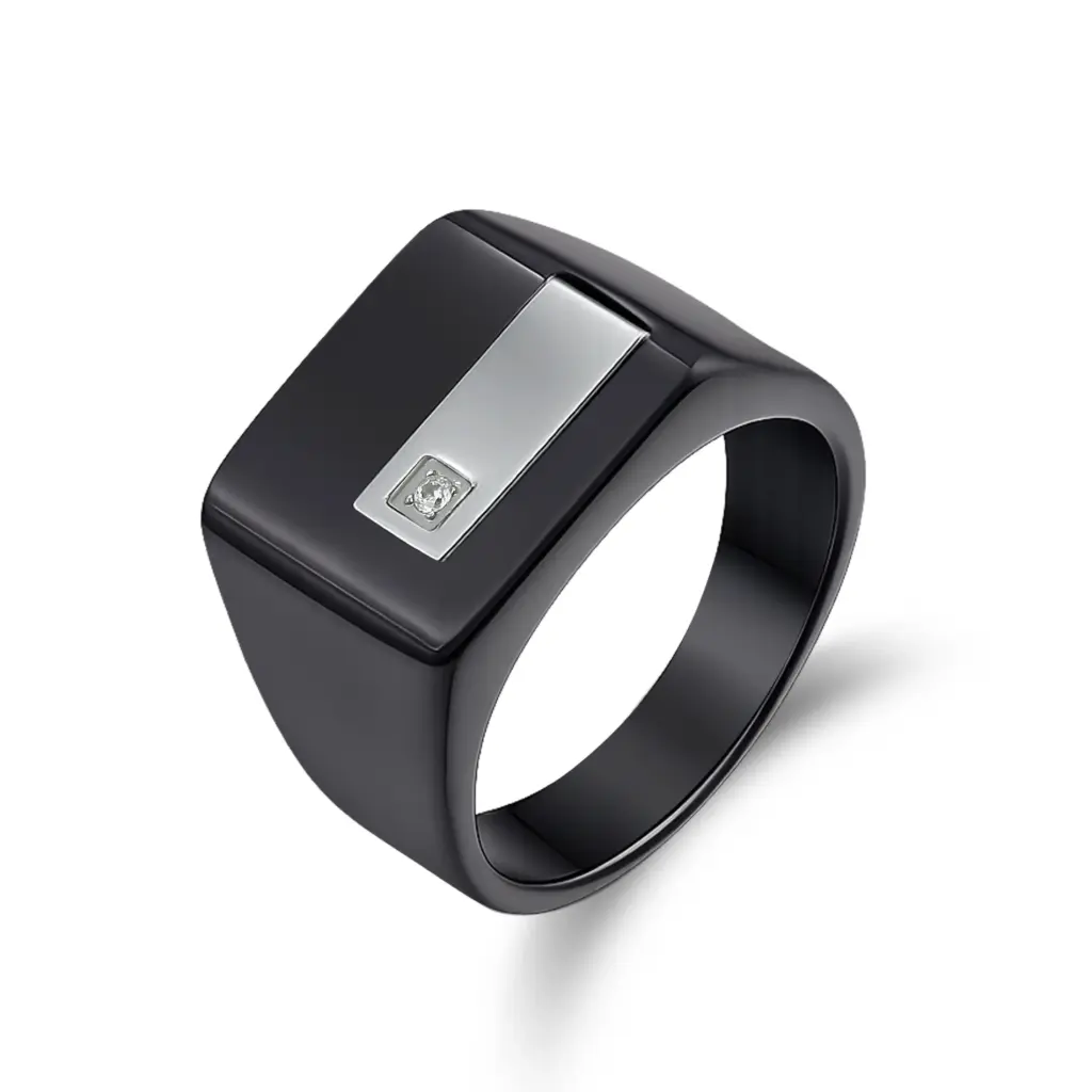 Wholesale Black Statement Ring | Custom B2B Jewelry Manufacturer | Jinyi Jewelry DJ01R0636