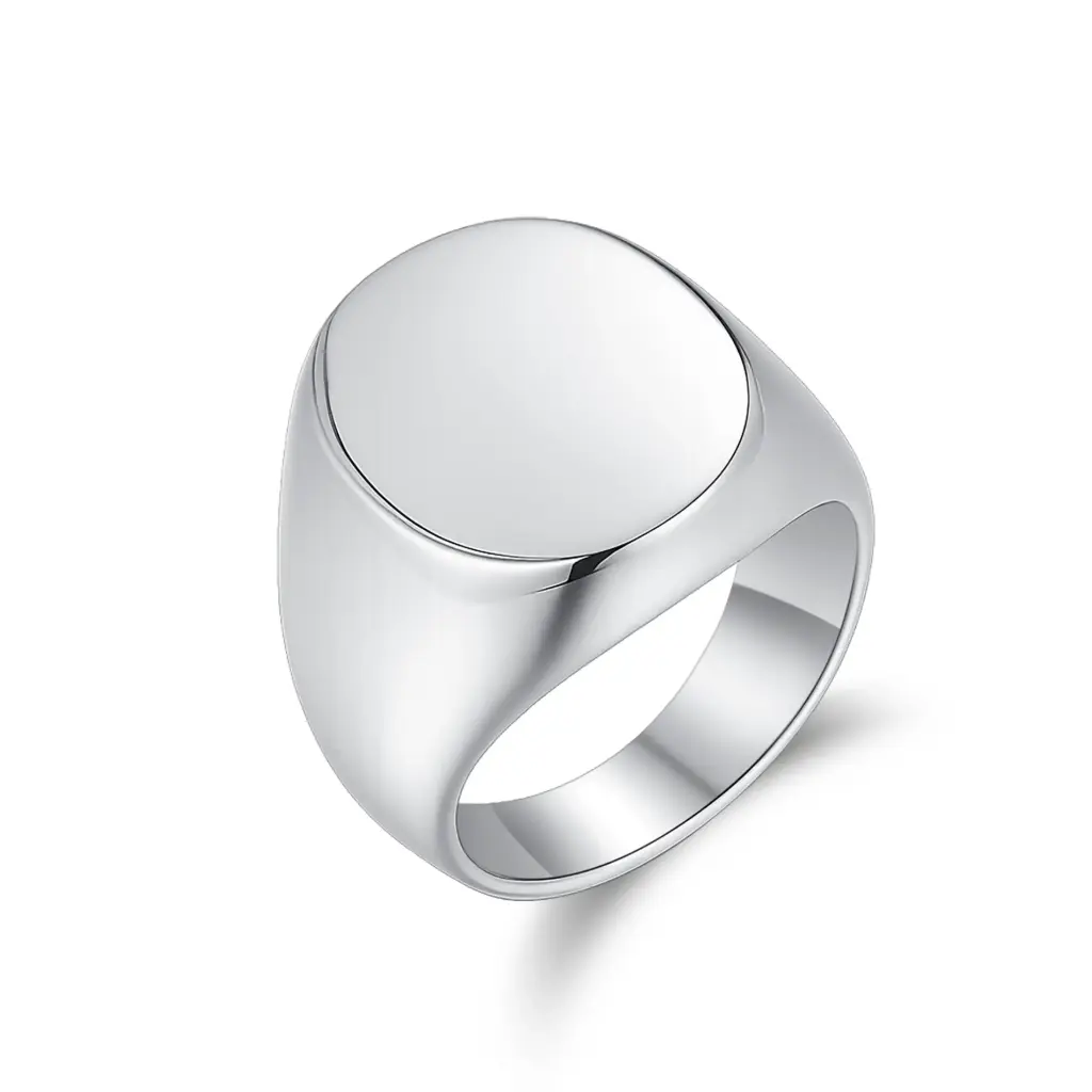 Custom 925 Silver & Gold Signet Ring | B2B Jewelry Manufacturer | Jinyi Jewelry DJ01R0657
