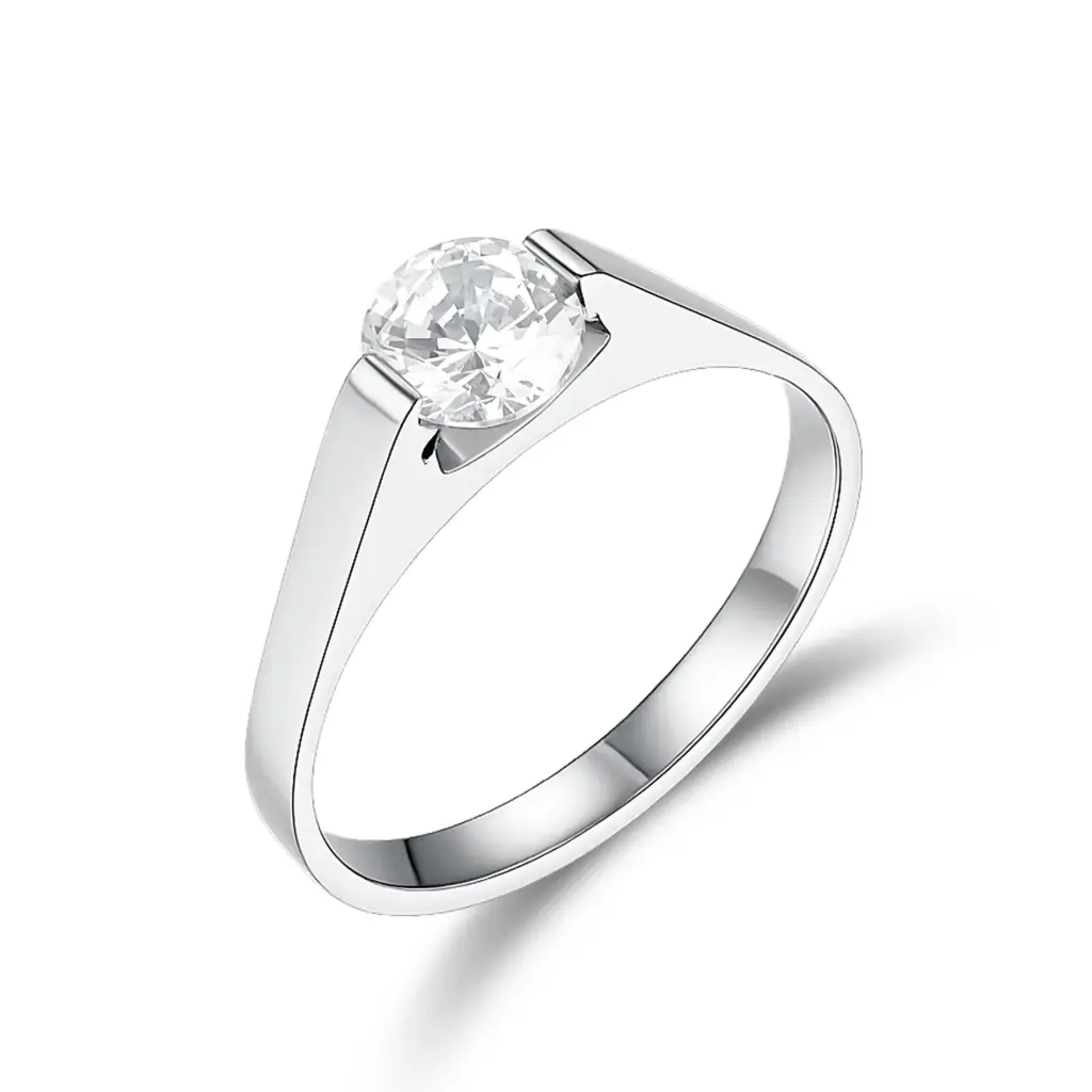 Gold and White Gold Engagement Rings | OEM Jewelry Manufacturer | Jinyi Jewelry DJ01R0658