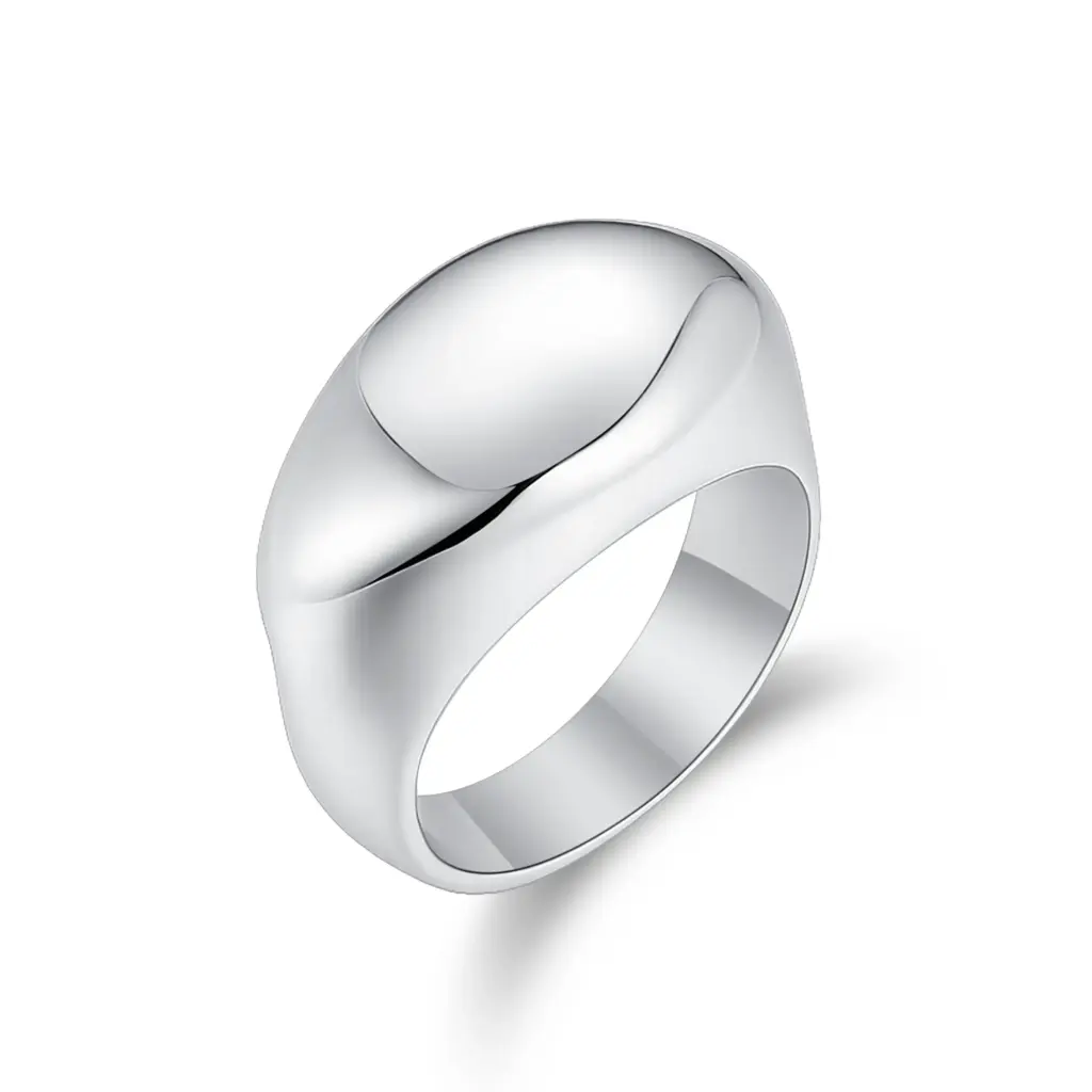 Wholesale Chunky Signet Ring | OEM 925 Silver & Stainless Steel Manufacturer DJ01R0682