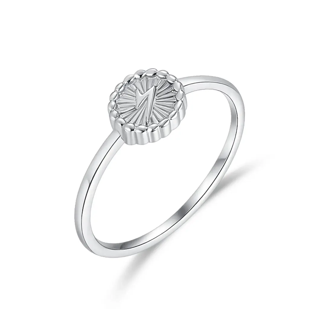  Wholesale Lightning Bolt Silver Ring | OEM 925 Sterling Silver Jewelry Manufacturer