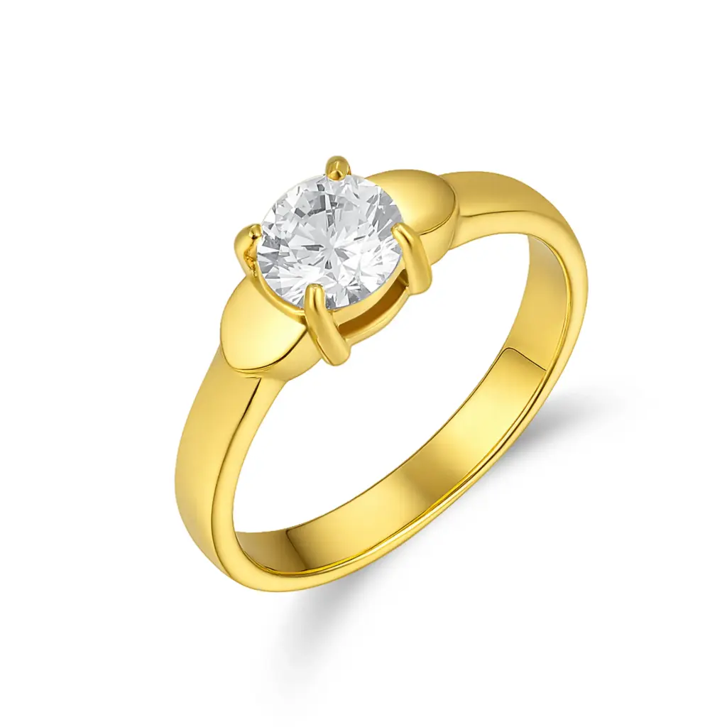 Wholesale Gold Solitaire Engagement Ring | Jinyi Jewelry Manufacturer DJ01R0753