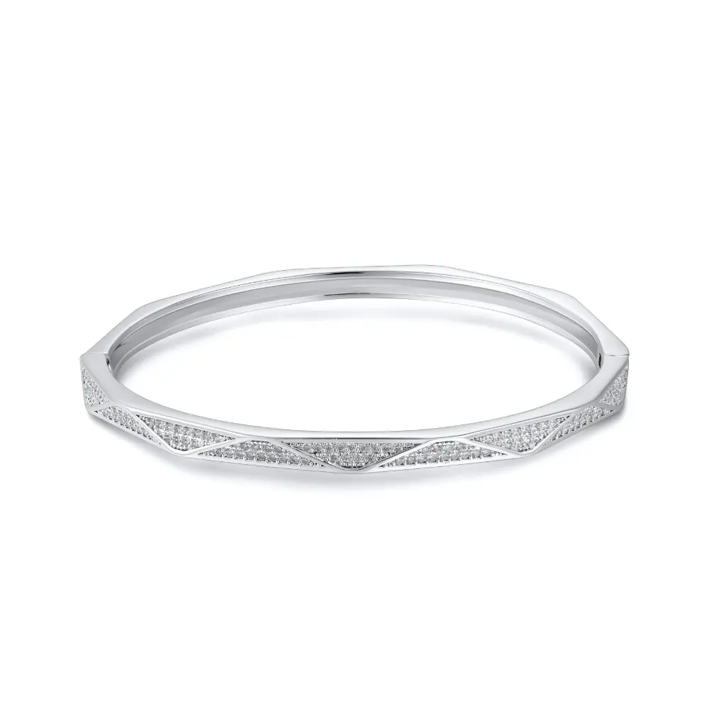 Wholesale Silver Hinged Bangle | Jinyi Jewelry Manufacturer JY09B0022
