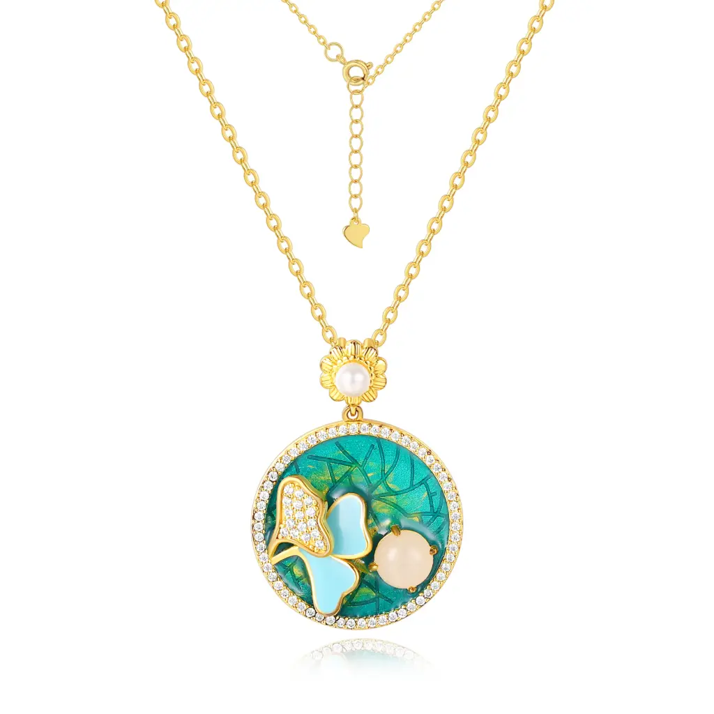 Wholesale Enamel Art Pendant | Gold Jewelry Manufacturer & 925 Silver JY09N0111
