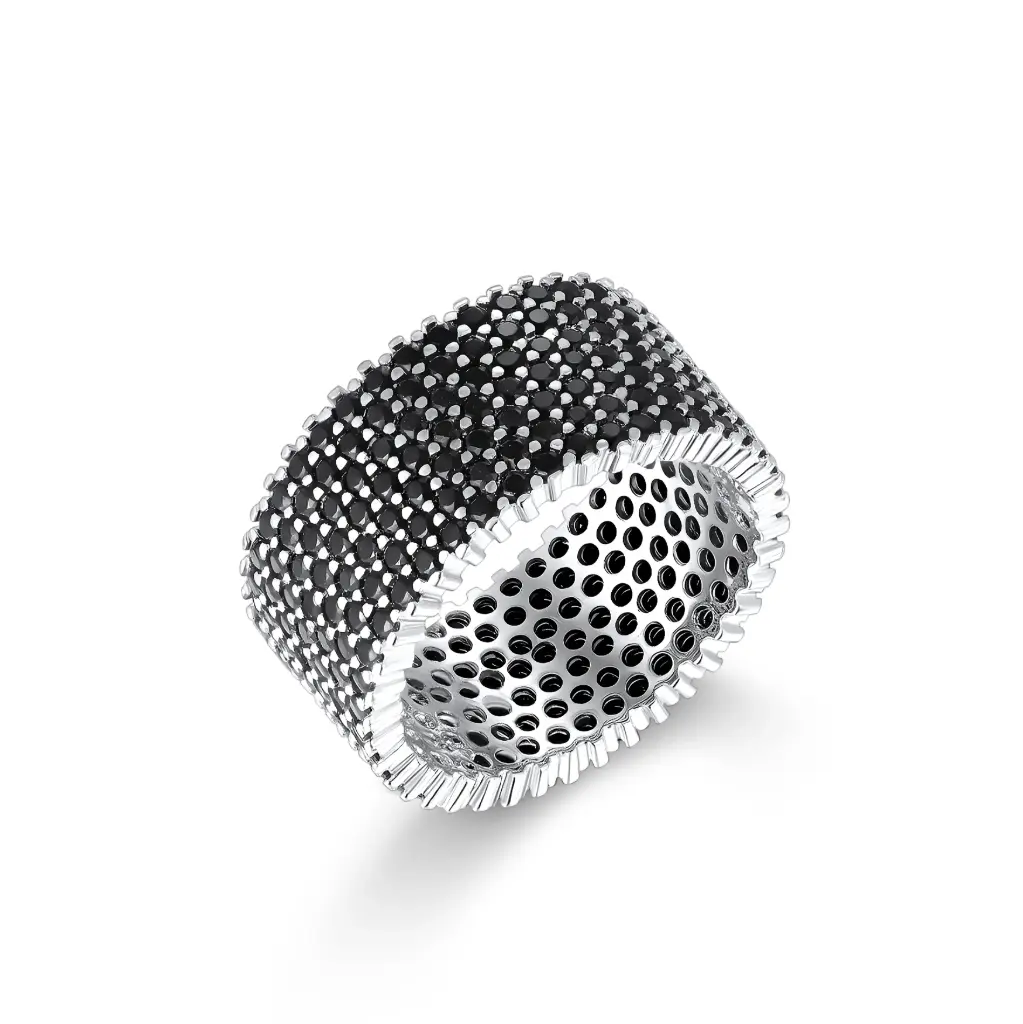 Wholesale Black Pavé Ring | Chunky Statement Ring Manufacturer JY09R0016