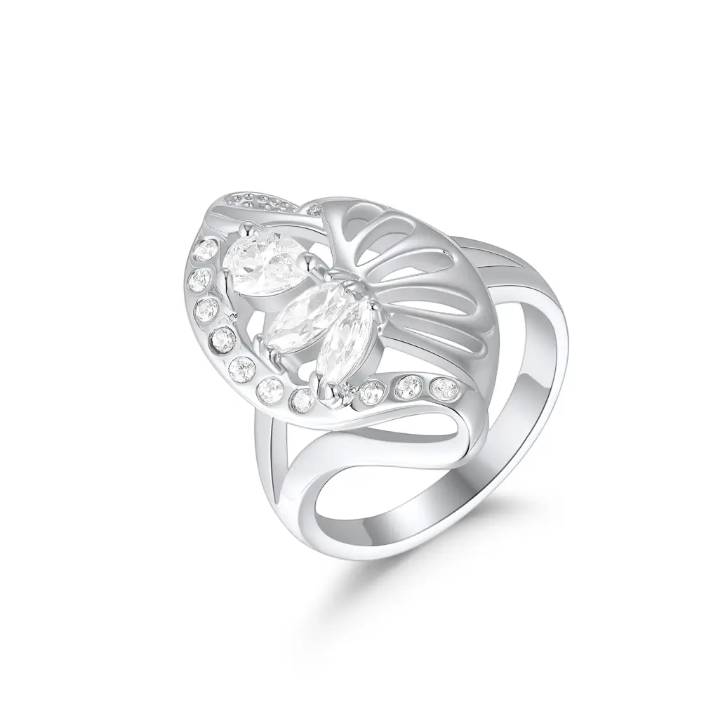 Marquise Pear CZ Cutout Ring Wholesale JY09R0063