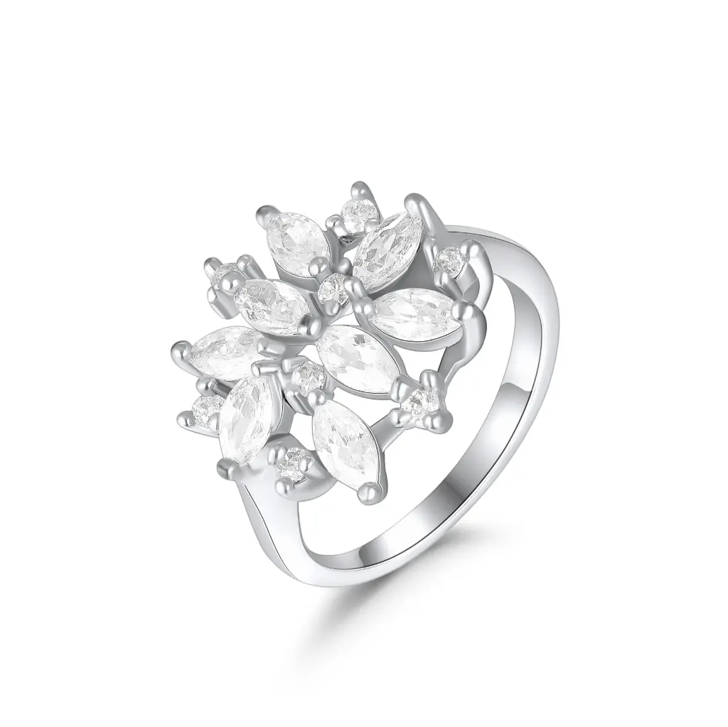 Marquise CZ Flower Ring Wholesale JY09R0296