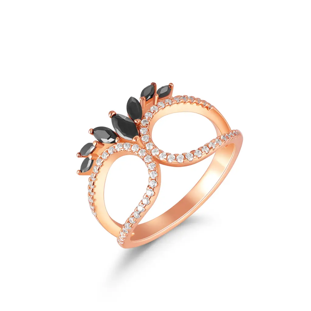 Black Marquise Crown CZ Ring Wholesale JY09R0530