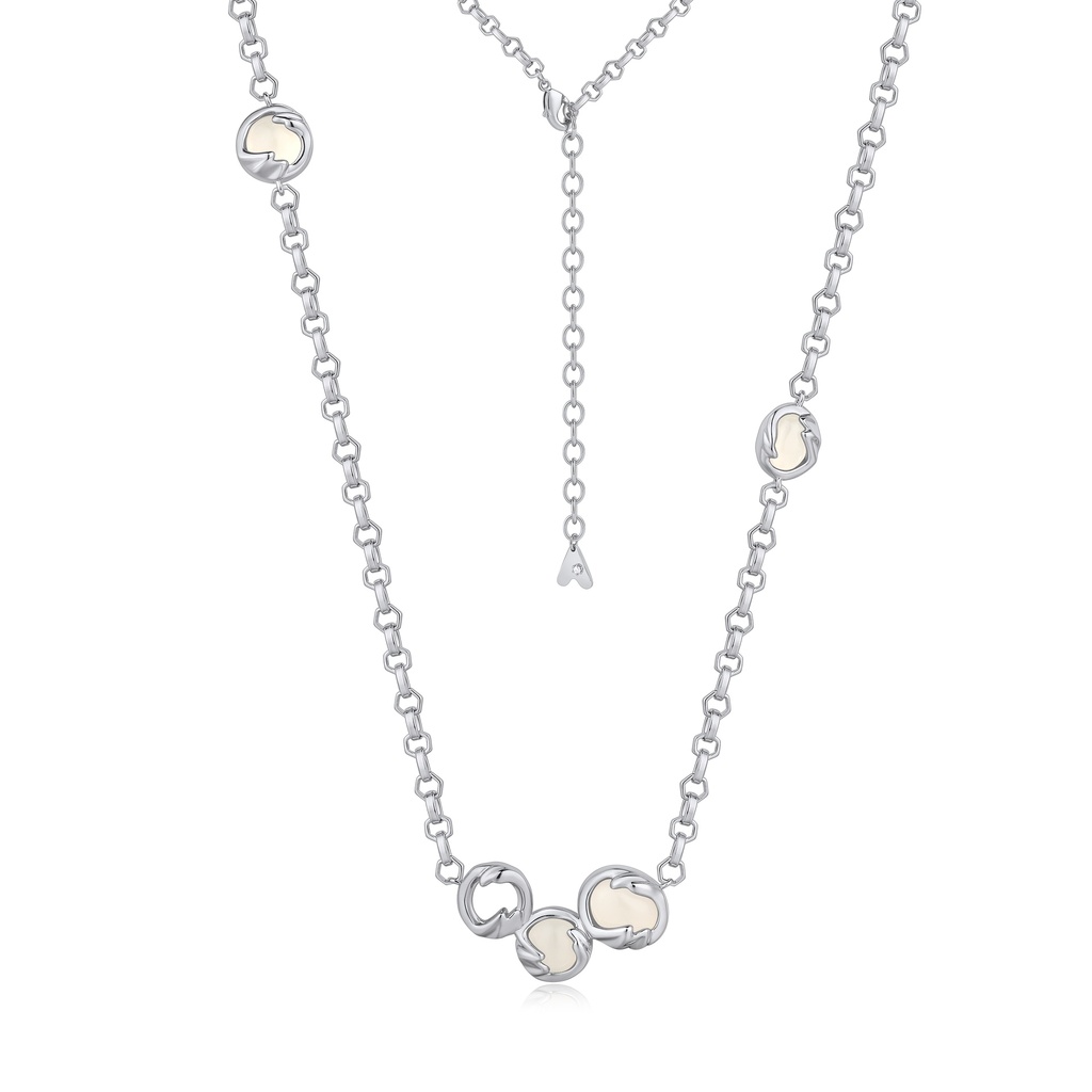 Contemporary Multi-Pendant Necklace with Flame Silhouette Details