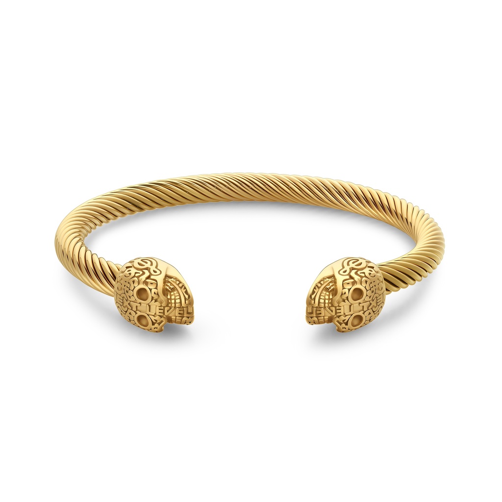 Bangle in Oxidized Silver for Men Spiritual Jewelry