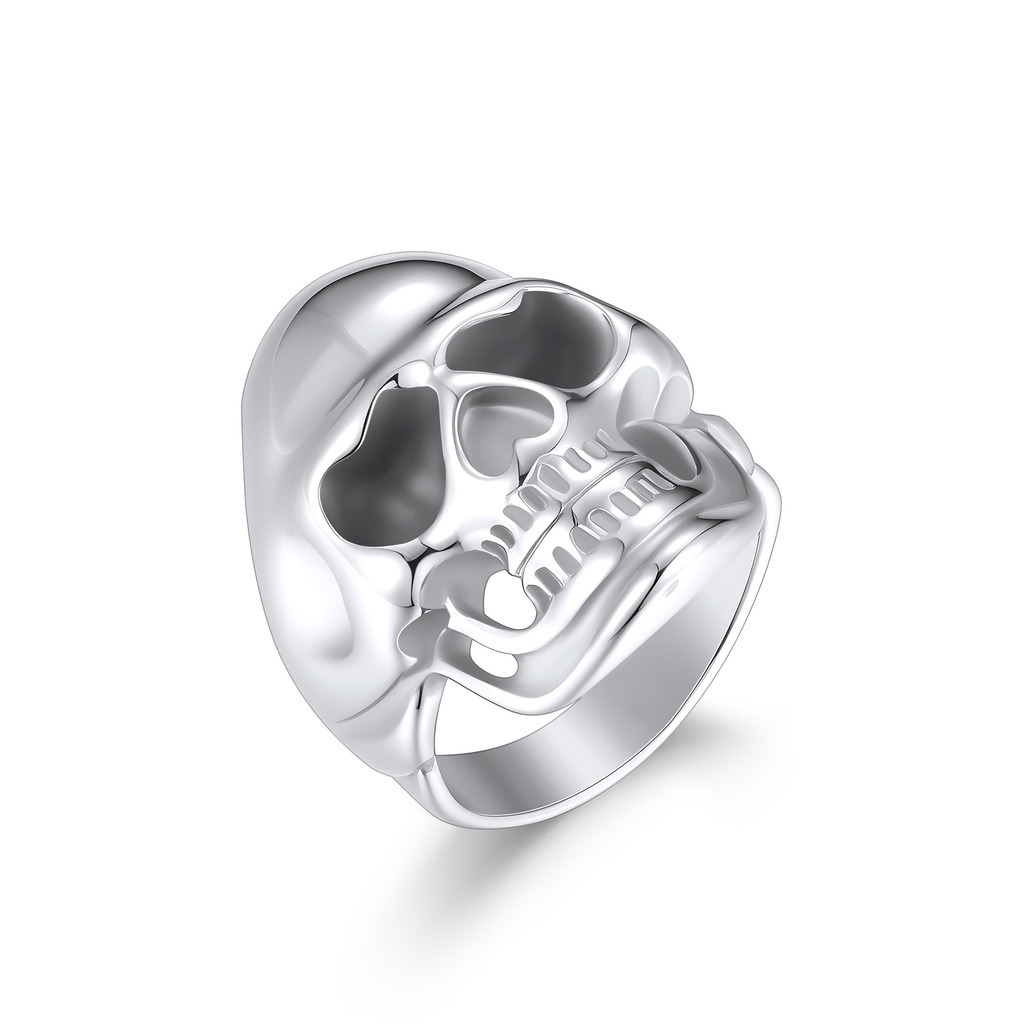 Edgy Stainless Steel Skull Ring for Bold Gothic Style